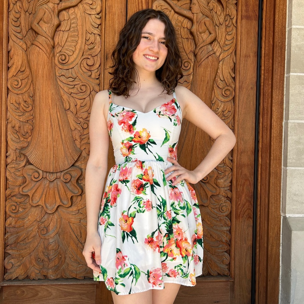 Short Floral Spring Dress